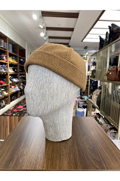 Göksu Şapka Yünlü Kışlık Docker Şapka Kısa Şapka Arkası Ayarlı Sipersiz Şapka