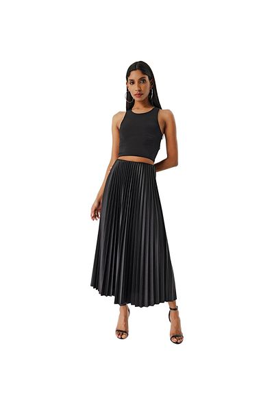 Fibula Pilisoley Seten Bright Fabric Waist Rubberized Standard Size Long Skirt