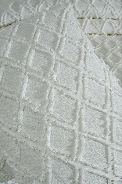 Çeyiz Diyarı Single Cream Dowry Land Vesya 2 Piece Pique Set