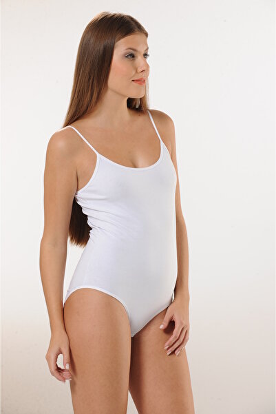 Hmd 3 Pieces Women's Cotton Thin Strap Snap Body 92% Cotton, 8% Elastane