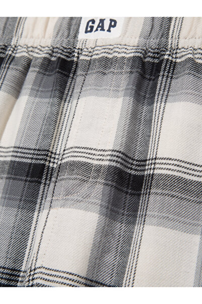 GAP Erkek Çocuk Siyah Ekose Desenli Pijama Altı
