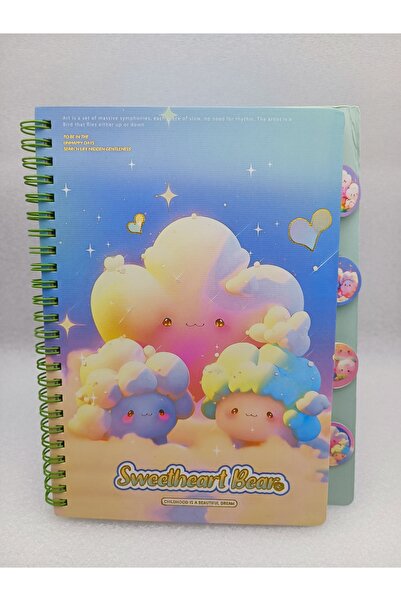 Meyra Accessories Санрио цветен облак печатен A5 бележник - 2025 седмичен спирален сладък бележник