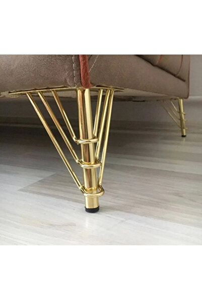 EFAKS Venüs Model 15 CM Gold Metal Mobilya, Dolap, Koltuk, Tv Ünitesi Ayakları (8 ADET) Ayak