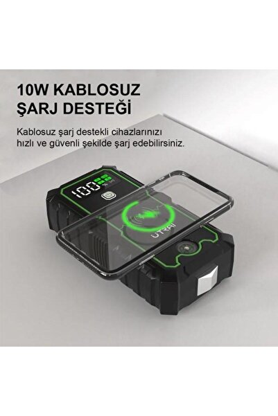 UTRAI JS-1 Pro 16000mAh Jump Starter Taşınabilir Akü Takviye Kiti Taşıma Çant...