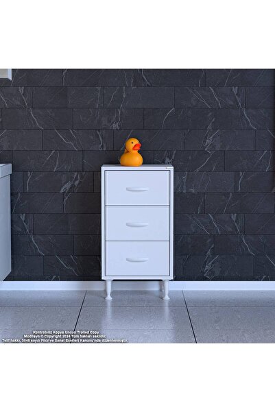 Modilayn SÖKE 3' lü Çekmece Banyo Dolabı 40x75x32,5 cm’ lik Çok Yönlü Çekmecelerle Daha Düzenli