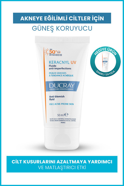 Ducray Keracnyl Cilt Spf50+ Kusurlarını Azaltan Matlaştırıcı Etkili Güneş Kre...