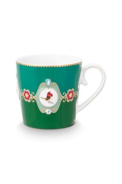 Genel Markalar Pip Studio Love Birds Yeşil Renkli Madalyon Desenli Mug 250ml