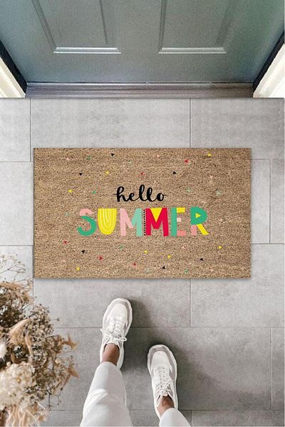 Skygo Covoraș colorat pentru ușă Hello Summer Pattern K-3273