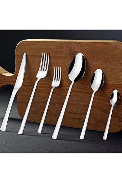 ENASHOP 36 Piece Simple 6 Person Fork & Spoon & Knife Set (Stainless Steel)