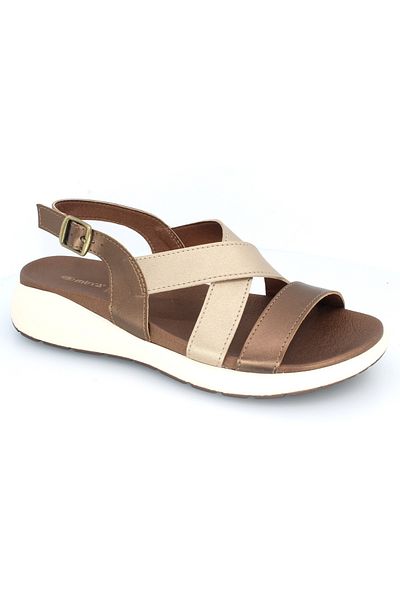 Muya Audrey Anatomical Women's Sandals - Adjustable Buckle and Bronze Sole