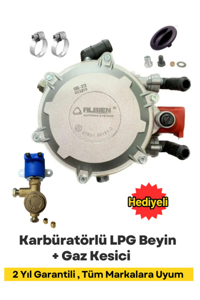ALBİEN LPG Karbüratörlü Beyin ve Gaz Kesici  Set   Tüm Araçlara Uygun