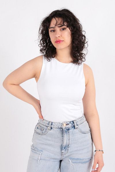 BUSEM س 0015597   قميص نسائي قصير بدون أكمام