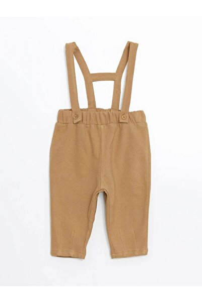 LC Waikiki Lcw Baby Brown Crew Neck Striped Baby Boy T-Shirt and Sling Pants 2-Piece