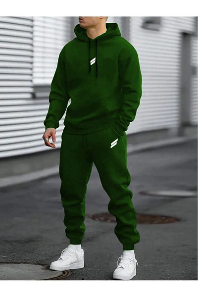 Elfa Tekstil Unisex Hooded Printed Oversize Tracksuit Set