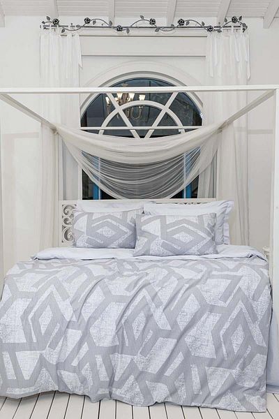 Altınbaşak Σετ Παπλωματοθήκη Fortuna Marble Διπλό - Καπιτονέ σχέδιο