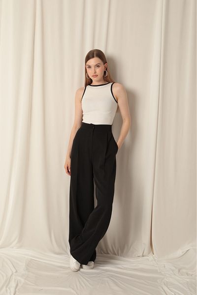 FAMİLY Atlas Fabric Palazzo Women Pantalon