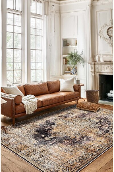 BigArts Home Modern Klasik Desenli Salon Mutfak Kilim Kaymaz Taban Yolluk ve ...