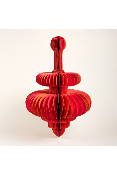 Zsa Zsa Zsu Naila Kağıt Yılbaşı Süsü Şekilli 80 Cm Fuşya/Turuncu