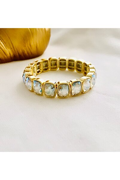 VNS Accessories Kristal Taşlı Esnek Bileklik ( Kalınlık :1 cm)