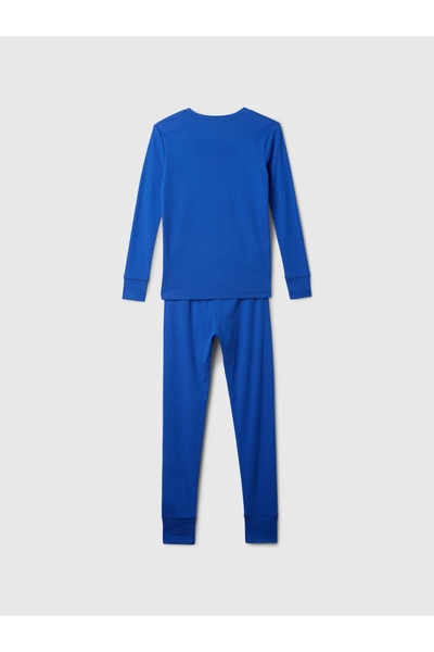 GAP Erkek Çocuk%100 Organik Pamuk Ekose Desenli Pijama Takımı