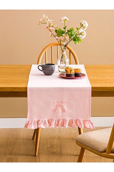 LC Waikiki Lcw Home Pink Ruffle Detailed Runner 45X120 cm