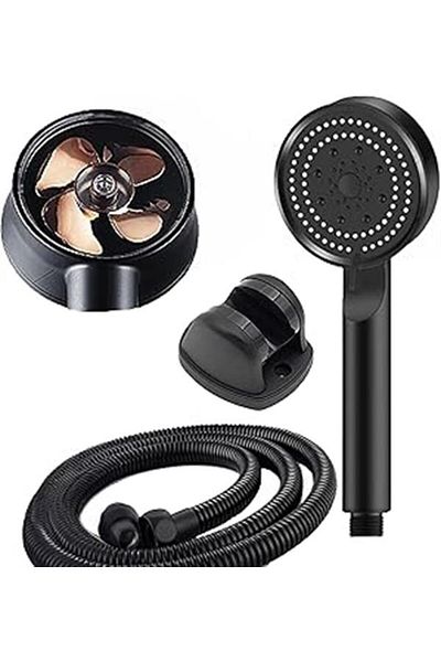 Mustore Mobee Turbo Propeller 5 Function Shower Head Shower Hose 150 cm and Joint Set