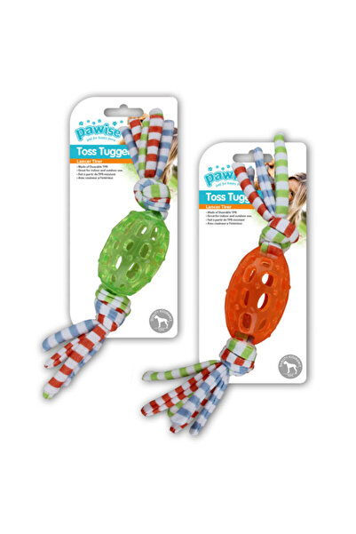 Pawise Toss Tugger Dog Rugby Ball Traction Toy 28cm