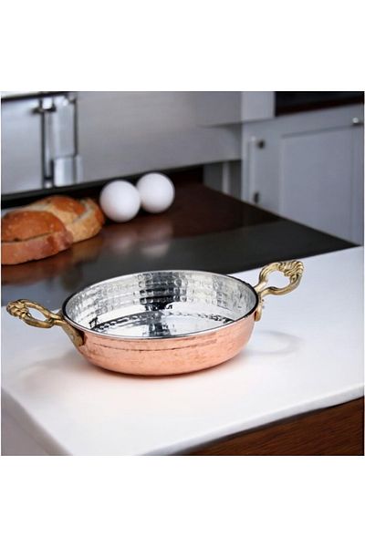 Bakır Center Copper Pan Copper Pan Egg Pan Hug Pan Milking Pan 18cm
