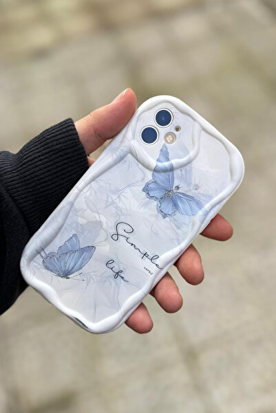 KVK PRİVACY İphone 11 Uyumlu Kılıf Dalgalı Kelebek Desenli Darbelere Karşı Da...
