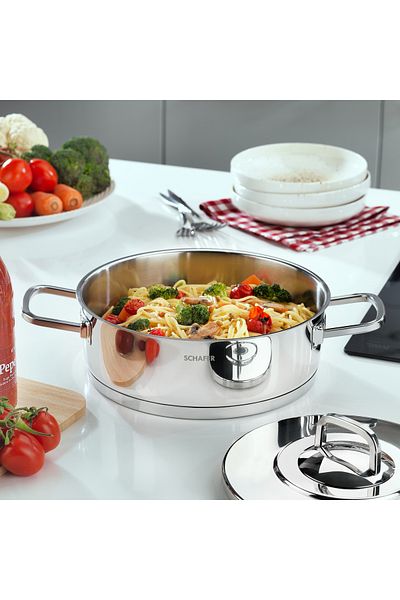 Schafer New Prime Steel Pot Set 8 Pieces - Inox