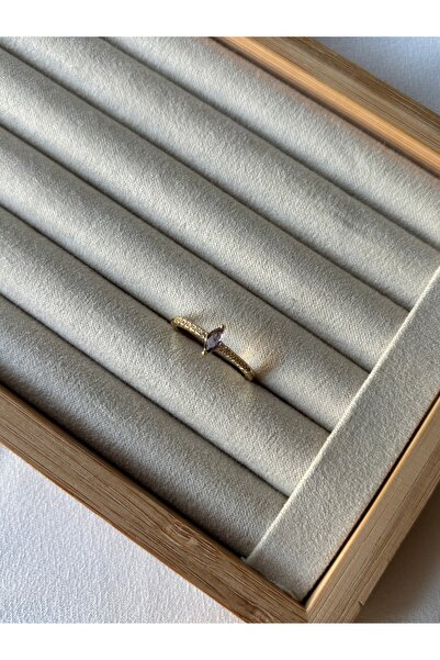 ringbox Gold Purple Stone Fine Crispy Ring