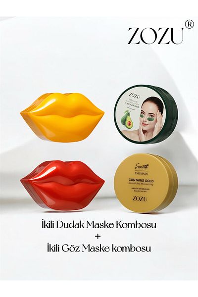 ZOZU ® Double Eye Mask and Double Lip Mask 4-Piece Care Set