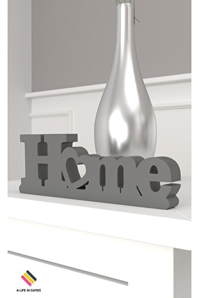 a life in games "HOME(ev)"Yazılı Biblo - SERT PLASTİK Ev Ofis Dekoru Şık Masa...