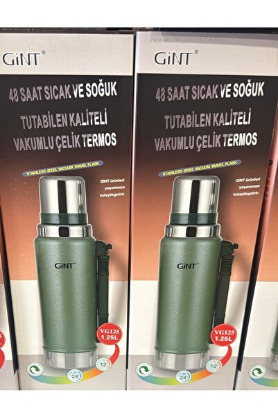 GİNT 24 Saat Garantili 1.25 Litre Termos