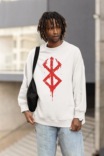 SEVBANO Berserk Logo Printed Unisex Oversize Anime Sweatshirt