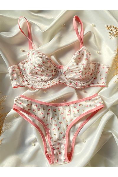 Lessya Floral Pattern Bralet & Panty Set Rosa Parks Collection (Bra&Tanga)