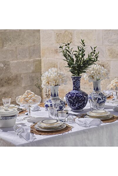 Schafer Tılsım Lace Yemek Takımı 60 Parça-Lacivert