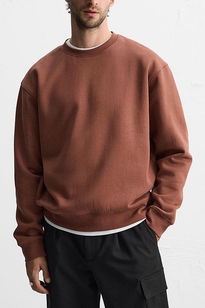 Moderk Men's Oversize Crew Neck Sweatshirt - 3 Thread