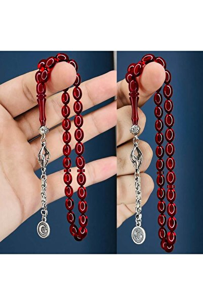 TESBİH ADAM Κόκκινο Φωτιά Κεχριμπάρι Ροζάριο