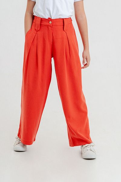 GİYİCEM TEKSTİL Girl's Triangle Bridge Linen Pants 2548