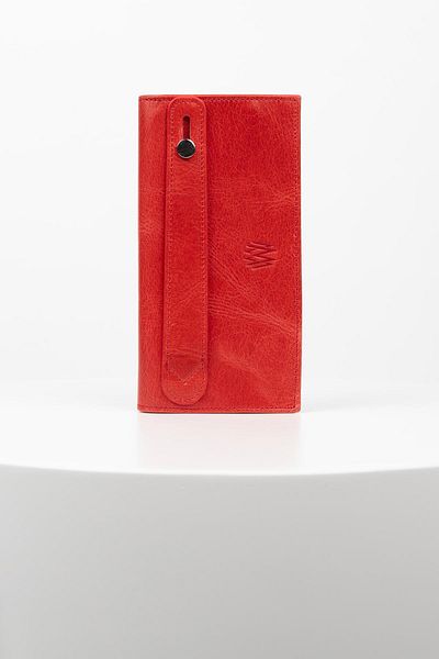BAYDERİ Junias Genuine Leather Magnet Wallet with Phone Chamber