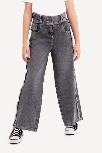 GİYİCEM TEKSTİL Girl's Side Tassel Jeans 2142