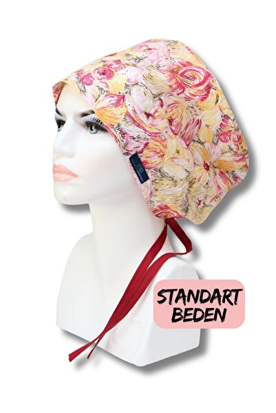 doktorbonem Standart Beden Yağlı Boya Çiçekler Sarı Cerrahi Bone Doktor Hemşi...