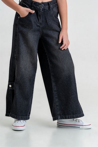 GİYİCEM TEKSTİL Girls' Jeans with Snaps on the Sides 2137