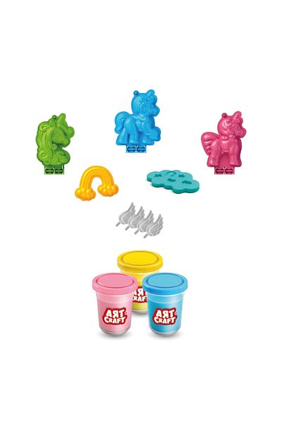 Doğan Oyuncak Dünyası 168 Gr. Unicorn Play Dough Set - Horned Horse Dough Molds