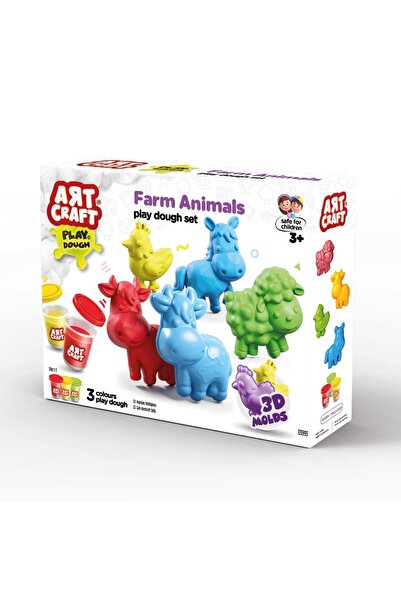Doğan Oyuncak Dünyası 168 Gr. Farm Play Dough Set - Natural Play Dough and Molds