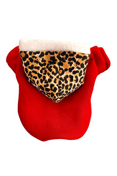 atelyu Cat Dog Suit Fleece Plush Leopard Hoodie Sweatshirt Hoodie