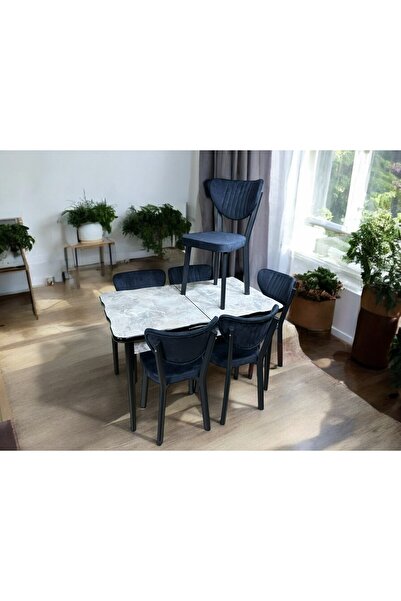 loretto MUTFAK MASA TAKIMI 6 KİŞİLİK  GLOSS MAX ( MDF )