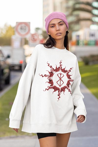 SEVBANO Design Anime Berserk Printed Unisex Oversize Sweatshirt