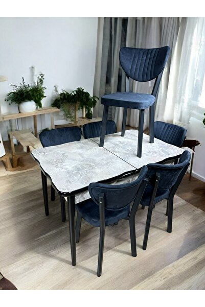 loretto MUTFAK MASA TAKIMI 6 KİŞİLİK  GLOSS MAX ( MDF )